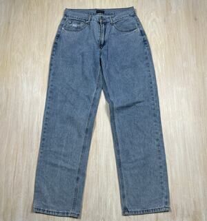 White Fox High Rise Straight Leg Classic Blue Denim Casual Everyday Jeans Small